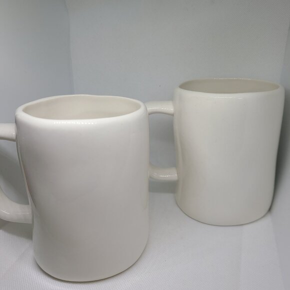 Rae Dunn Artisan Collection HER & HIS Mug Set White Black by Magenta 189 - Picture 3 of 9